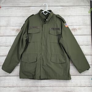 Rothco Metal Gear Field Jacket M-65 Mens Large Green Solid Snake Foxhound SFG